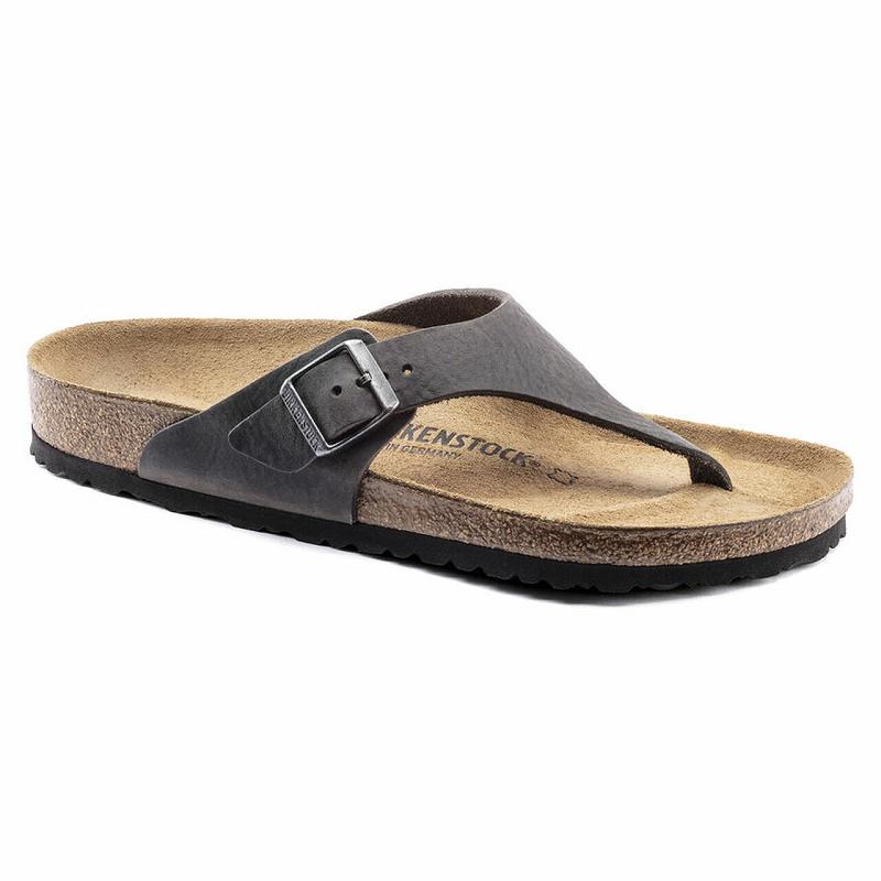 Birkenstock Como Oiled Læder Sandaler Herre Grå | DK 224VRW